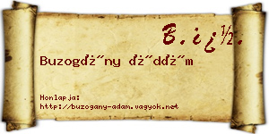 Buzogány Ádám névjegykártya
